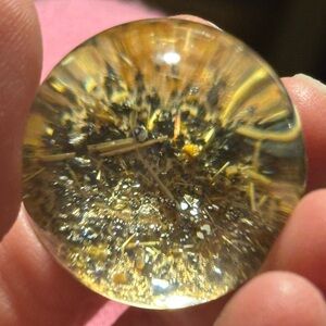 Impeccable Rutile Gold and Pyrite sphere 🤌🏻 Absolutely amazing 🫶🏻